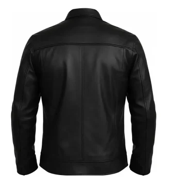 leather black jacket for men