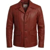 Mens Tyler Club Red Leather Jacket