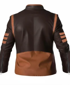 Alternative view of Mens Brown Wolf Leather Jacket