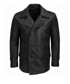 Double Breasted Leather Coat Vintage