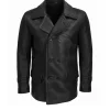 Double Breasted Leather Coat Vintage