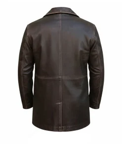 Alternative view of Mens Dean Distressed Brown Leather Jacket