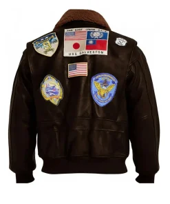 Alternative view of Mens G1 Aviator Bomber Leather Jacket