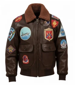 Mens G1 Aviator Bomber Leather Jacket
