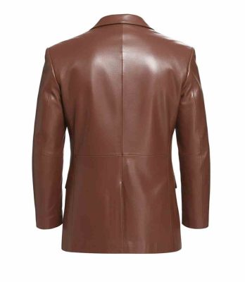 brown mens leather coat