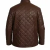 Quilted Leather Jacket Mens