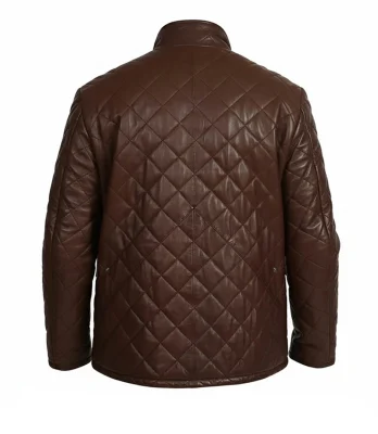Quilted Leather Jacket Mens