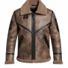Mens Sheepskin Shearling Bomber Jacket