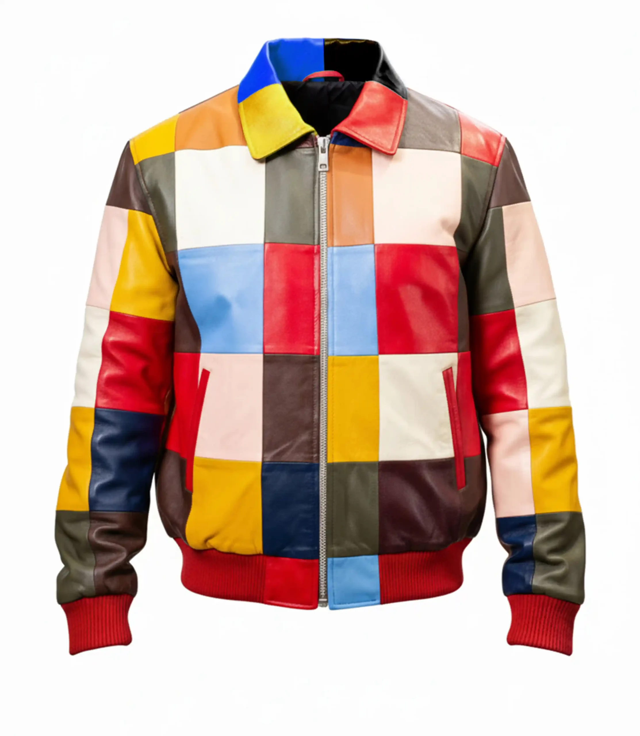 Mens Limited Edition Patchwork Leather Jacket