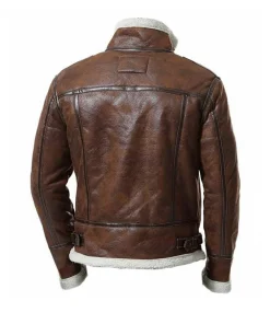 Alternative view of Mens Faux Fur Sherpa Moto Leather Jacket
