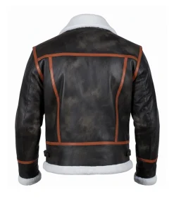 Alternative view of Mens Leon Sheepskin Fur Bomber Jacket