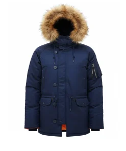 Blue Parka Jacket Men