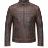 Mens Cafe Racer Leather Jacket