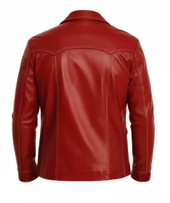 Alternative view of Red FC Tyler Durden Leather Jacket