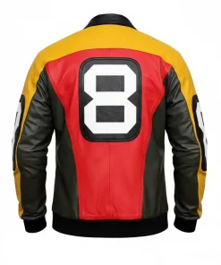 Alternative view of Mens Multi Color Leather 8 Ball Jacket