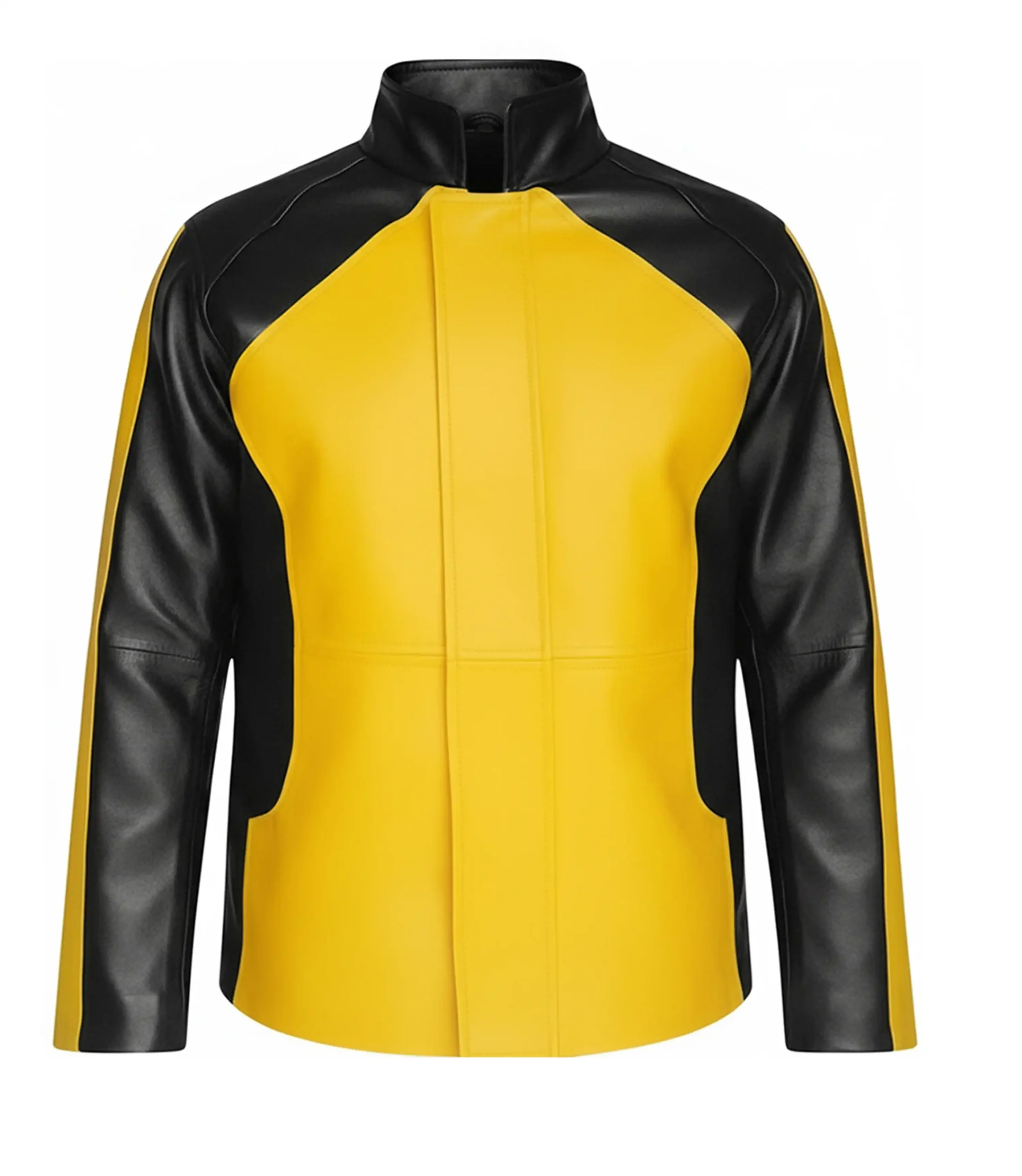 Mens Cole Wilson Yellow Macgrath Leather Jacket