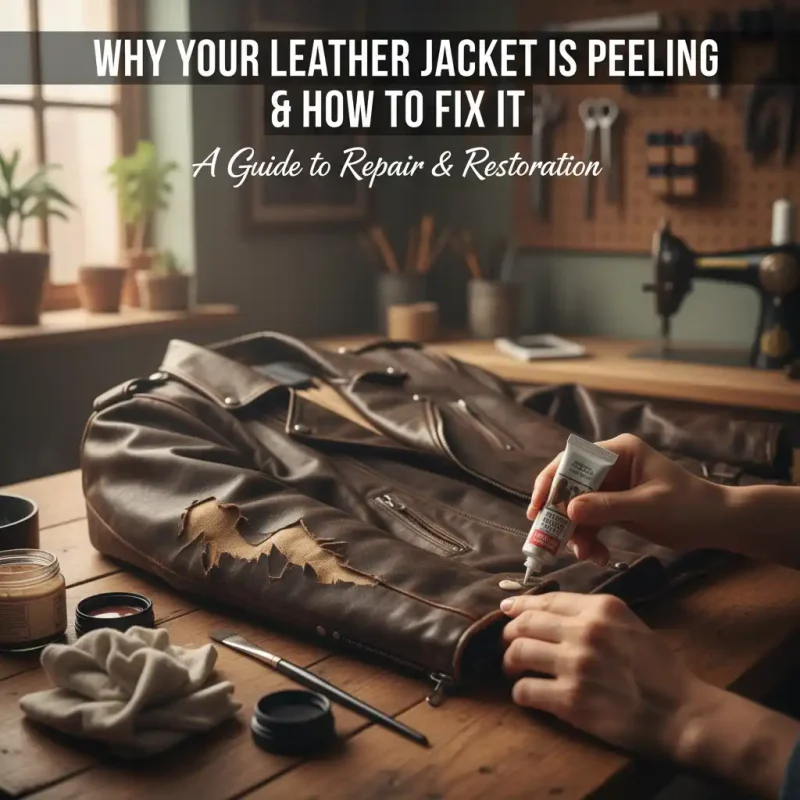 leather jacket is peeling