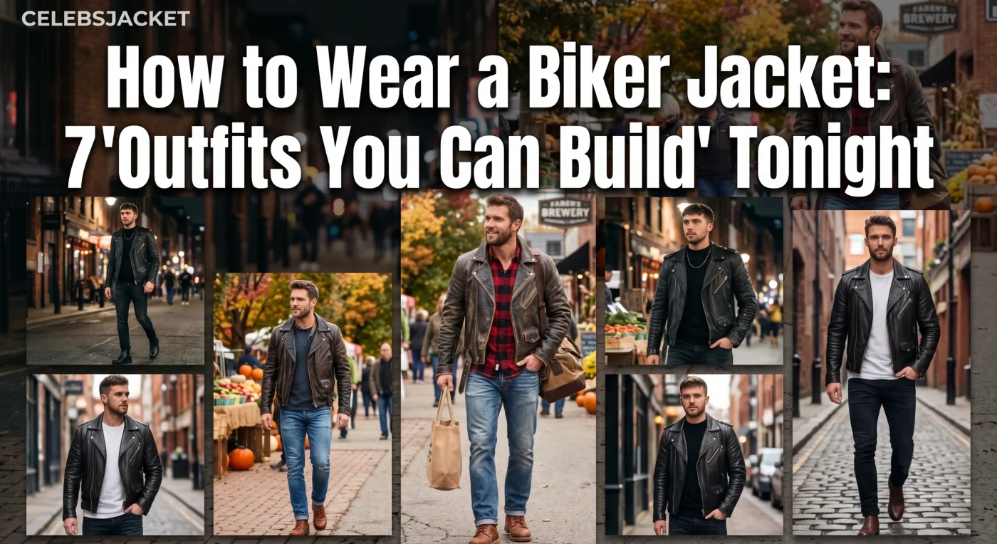 How to Wear a Biker Jacket: 7 Outfits for Men | CelebsJacket