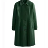 Womens Classic Emerald Green Wool Blend Christmas Coat