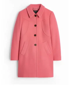 Womens NP Pink Wool Blend Christmas Coat
