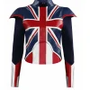 Womens Union Jack Blue Captain Costume Jacket