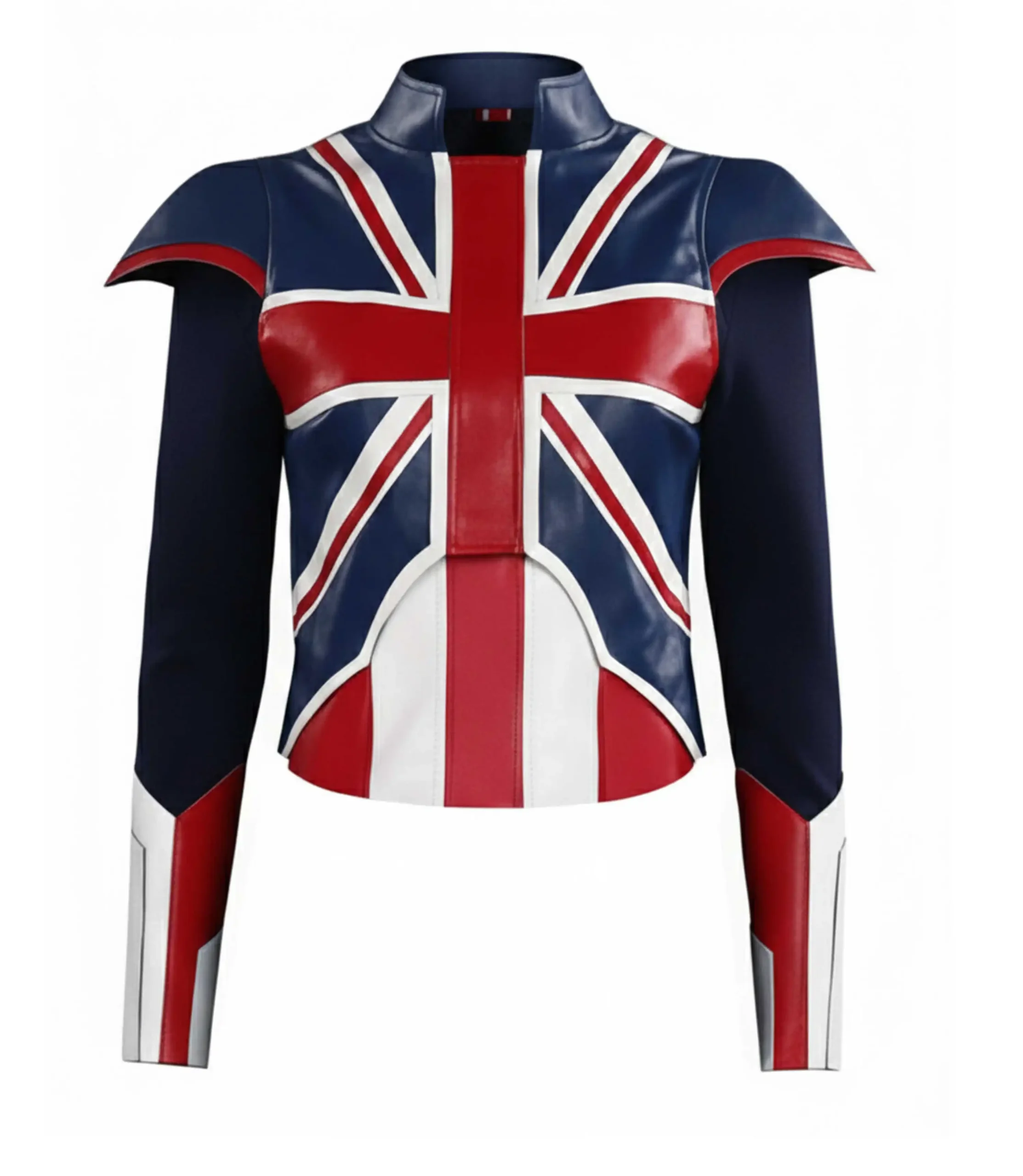 Womens Union Jack Blue Captain Costume Jacket