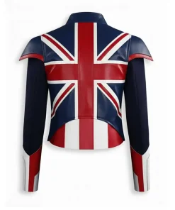 Alternative view of Womens Union Jack Blue Captain Costume Jacket