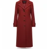 Womens Wool Blend Naomi Luxury Red Winter Coat