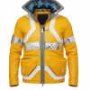 Neon Yellow Techwear Cyber Hooded Jacket