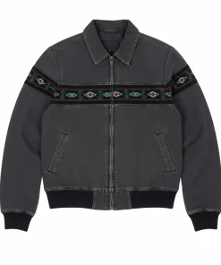 Mens Southwestern Cotton Bomber Aztec Jacket