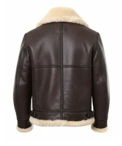 Alternative view of Mens Brown Sheepskin WW2 Flight Jacket