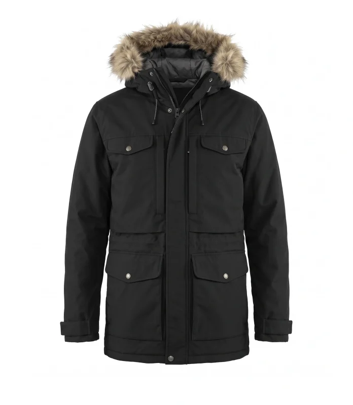 Men's Black Parka Winter Jacket