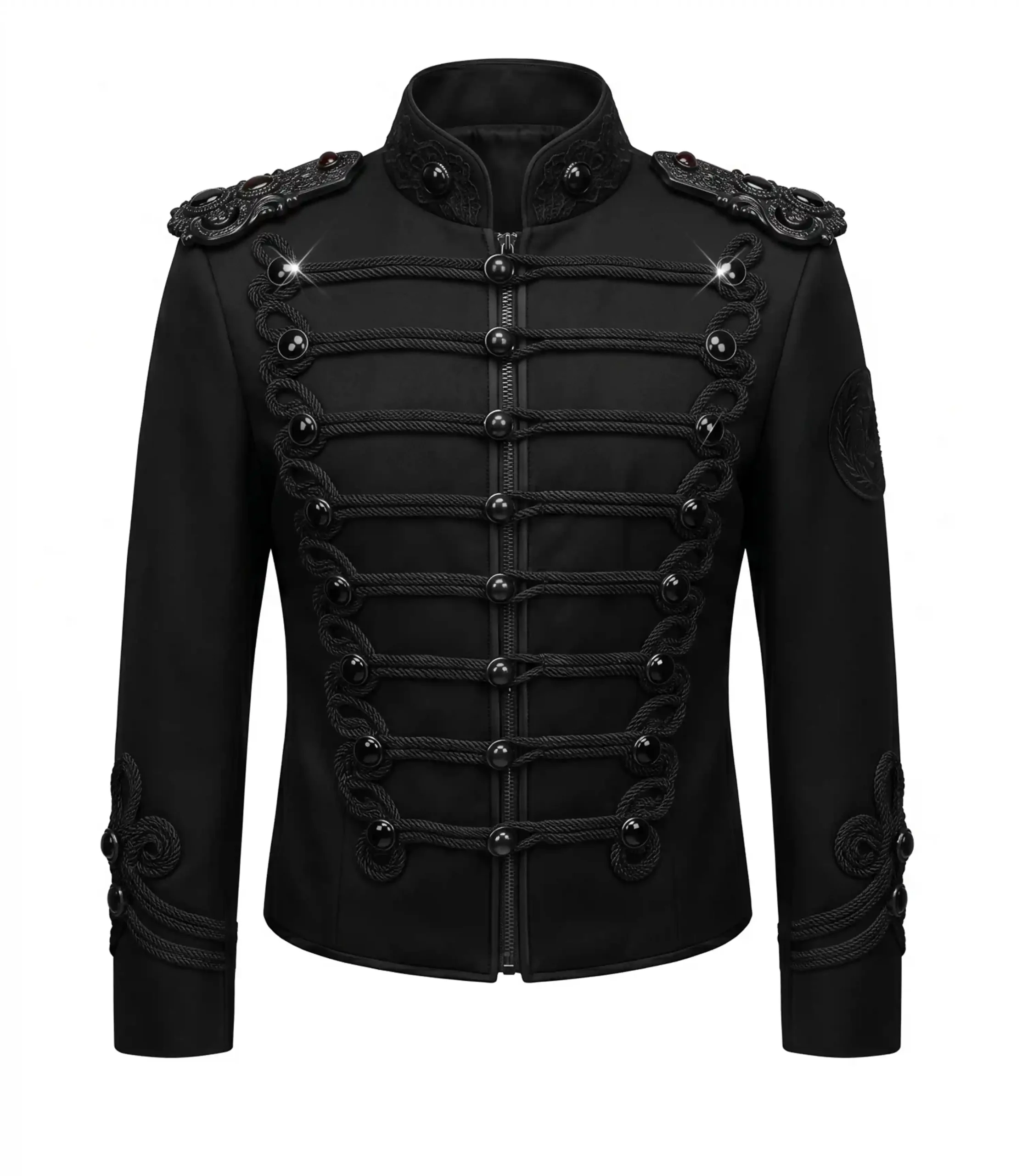 Get yourself this handmade black hussar jacket and let the aura of Michael Jackson military jacket take you on! Black braided style – ideal costume for parade