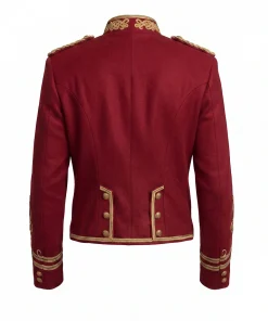 Alternative view of Mens Wool Red Hussar Military Jacket