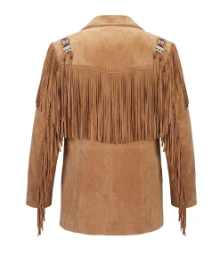 Alternative view of Mens Cowboy Brown Suede Fringe Jacket