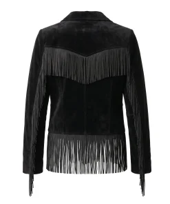 Alternative view of Mens Cowboy Black Suede Fringe Jacket