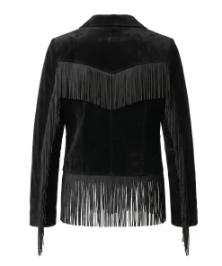 Alternative view of Mens Cowboy Black Suede Fringe Jacket
