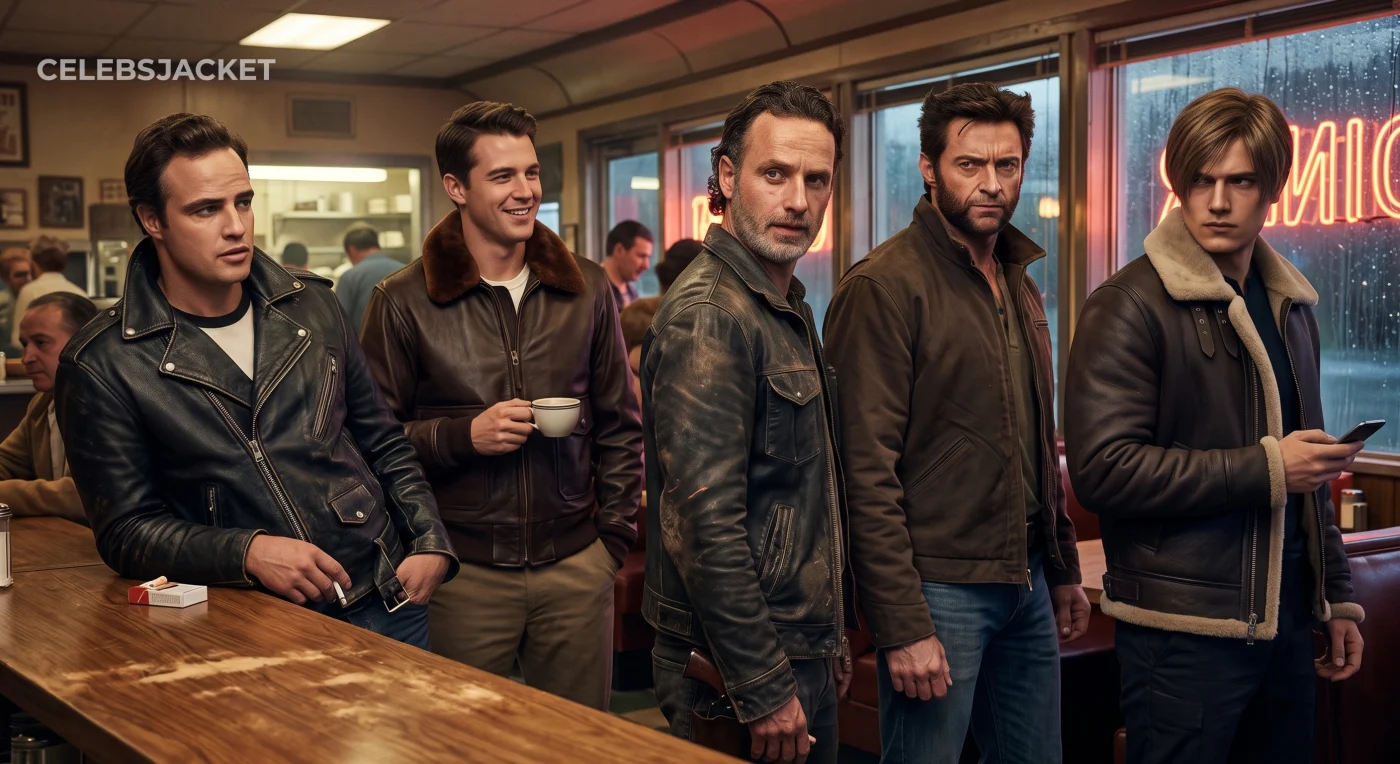 Find 5 iconic men's leather jackets worn by Hollywood legends and famous characters. Find out what makes these jackets unique and why they're still popular.