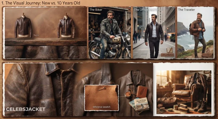 10-Year-Old Cowhide Jacket Patina: Real Photos & Aging Guide