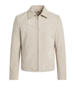 Mens Suede Leather Jacket – Shirt Style Collar