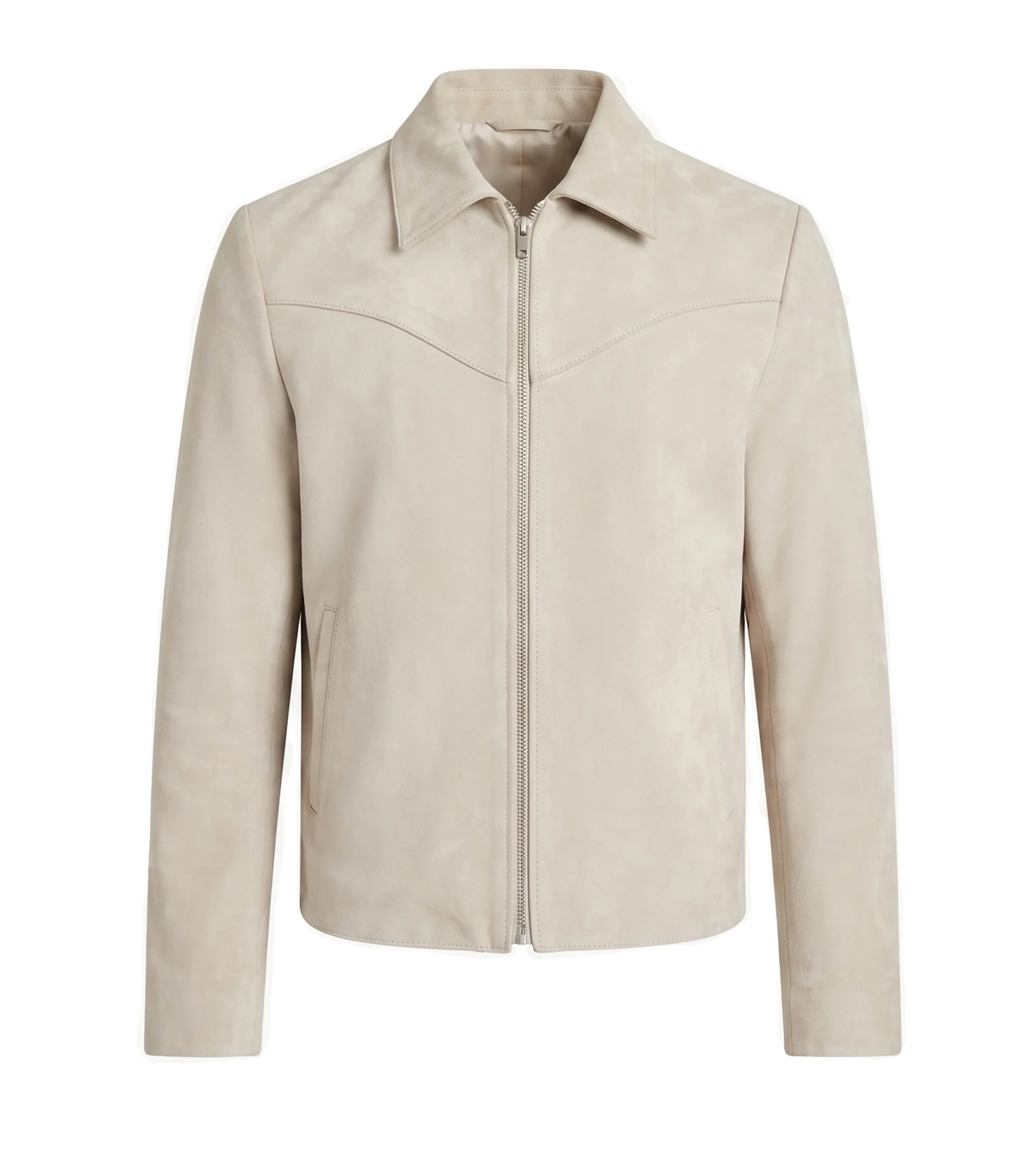 Mens Suede Leather Jacket – Shirt Style Collar