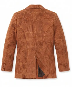 Alternative view of Men's Casual Brown Leather Suede Blazer