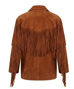 Alternative view of Women's Brown Suede Cowgirl Fringe Jacket