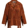 Women's Brown Suede Cowgirl Fringe Jacket