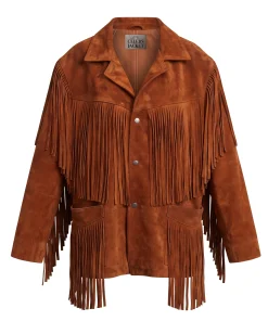 Women's Brown Suede Cowgirl Fringe Jacket
