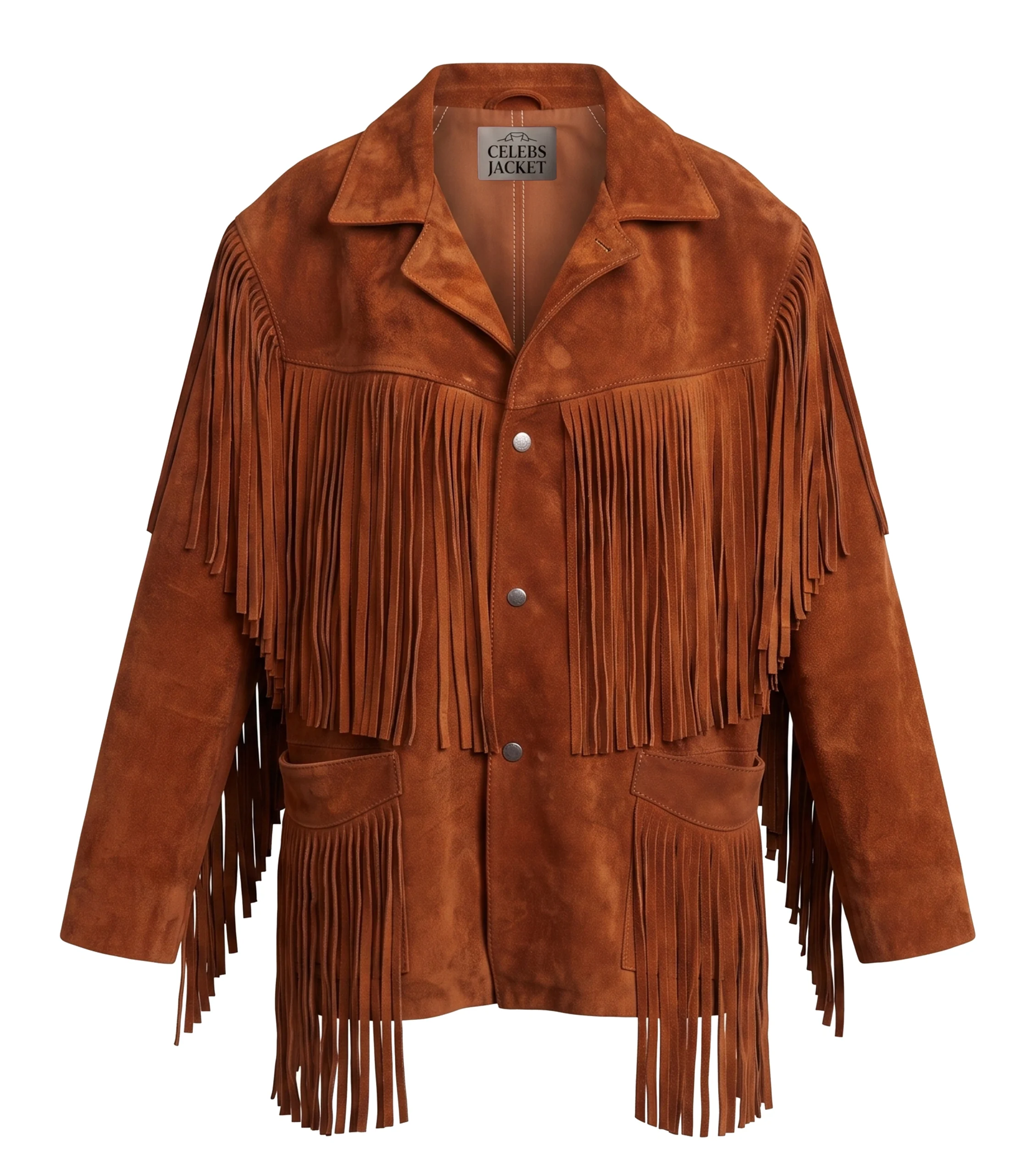 Women's Brown Suede Cowgirl Fringe Jacket