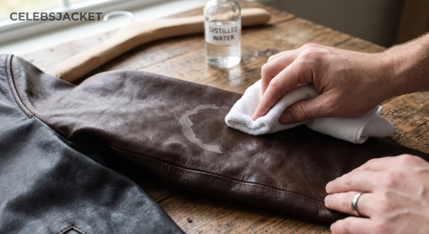 Learn how to remove water stains from leather jackets safely. Compare cowhide vs lambskin, understand why water leaves marks, and restore leather without damage.