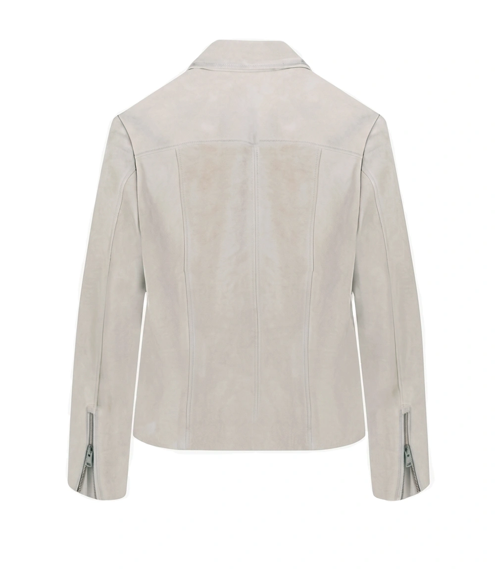 Mens Shirt Collar Suede Leather Jacket - Image 2