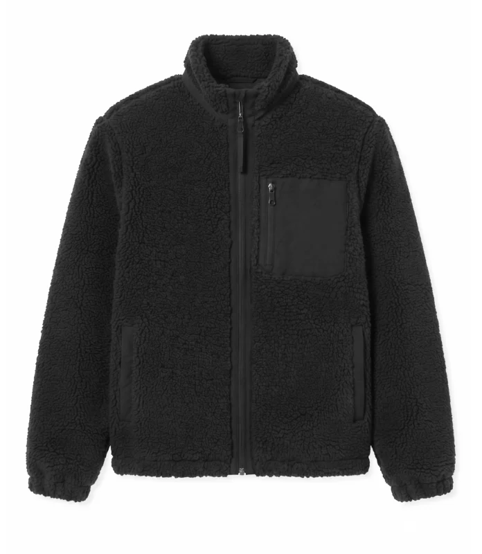 Mens Black Columbia Sherpa Fleece Jacket