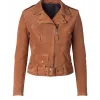 Vintage Brown Suede Jacket – Women Cropped Style